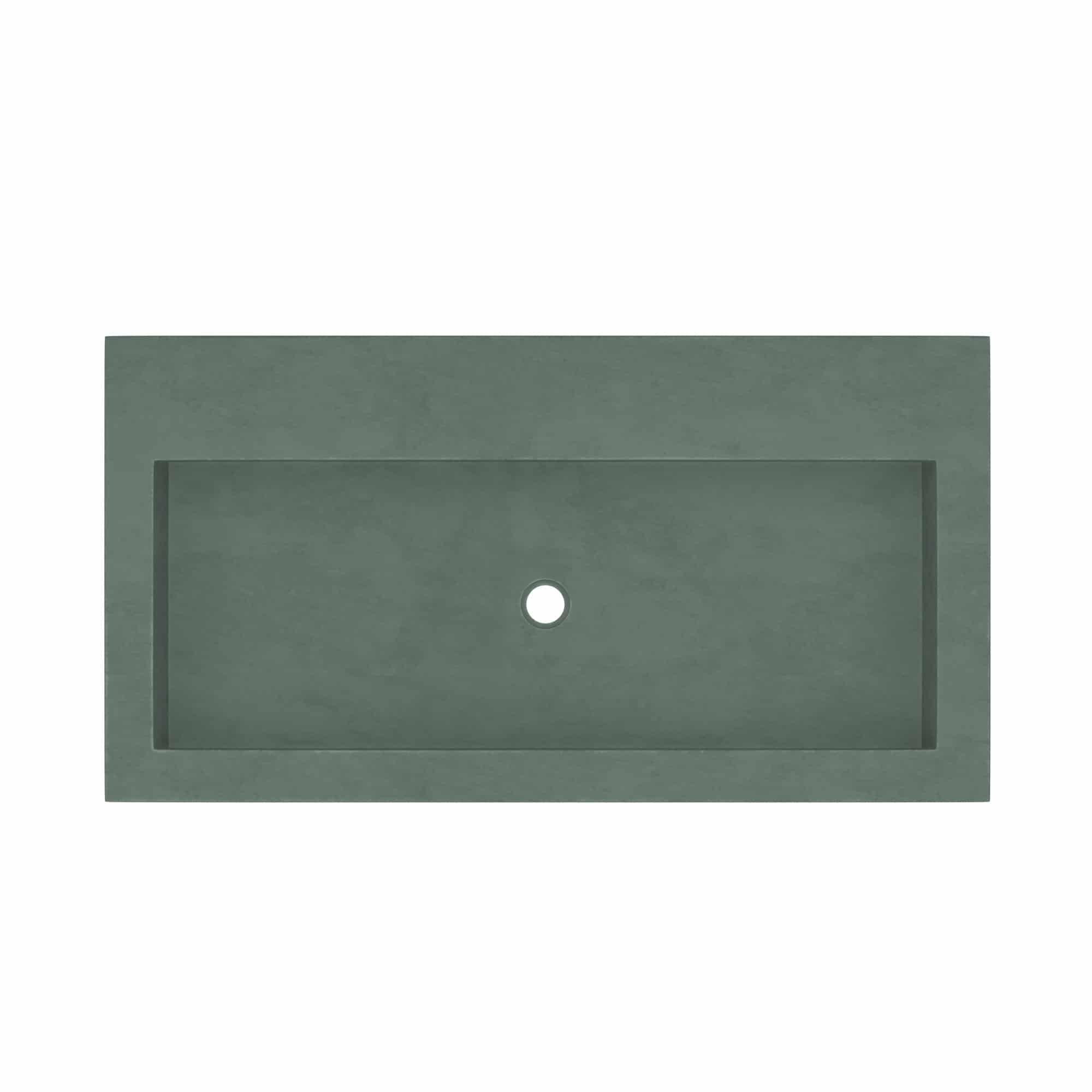 Native Trails Trough 36" x 19" Rectangle Drop In NativeStone Concrete ADA Bathroom Sink, Forest, NSL3619-FX Product Image