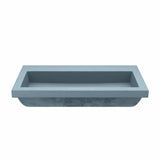 Native Trails Trough 3619 36" x 19" Drop In NativeStone Concrete ADA Bathroom Sink, Ocean, NSL3619-OX