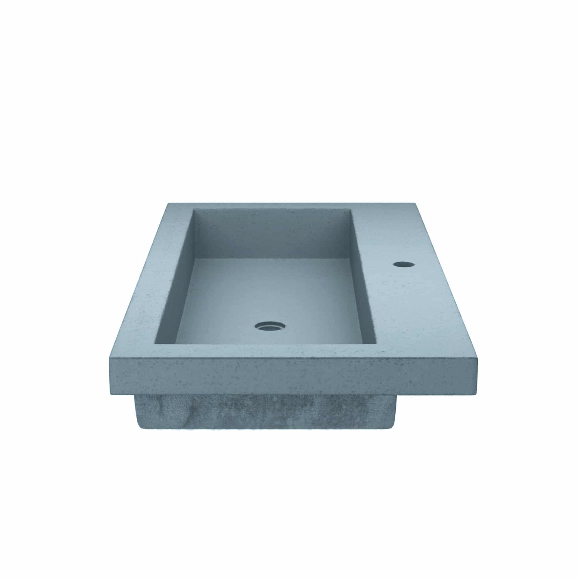 Native Trails Trough 3619 36" x 19" Drop In NativeStone Concrete ADA Bathroom Sink, Ocean, NSL3619-O