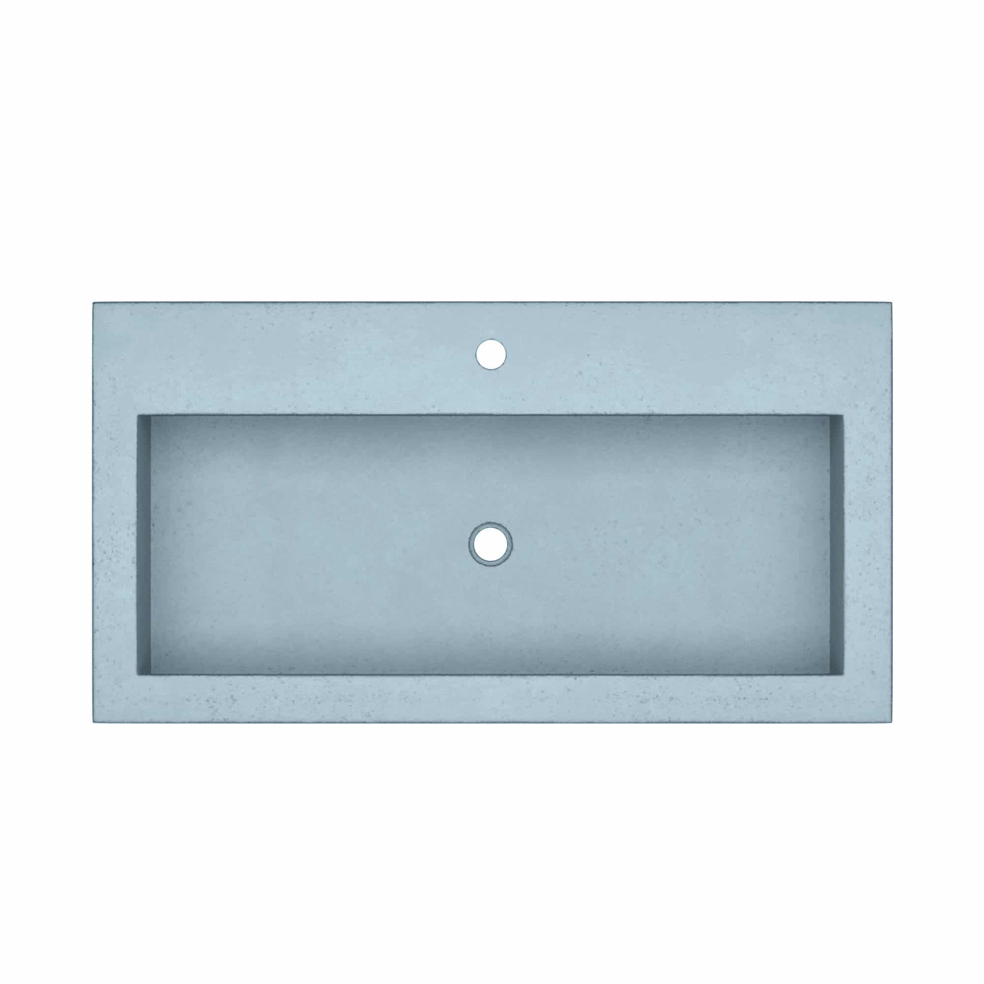 Native Trails Trough 3619 36" x 19" Drop In NativeStone Concrete ADA Bathroom Sink, Ocean, NSL3619-O