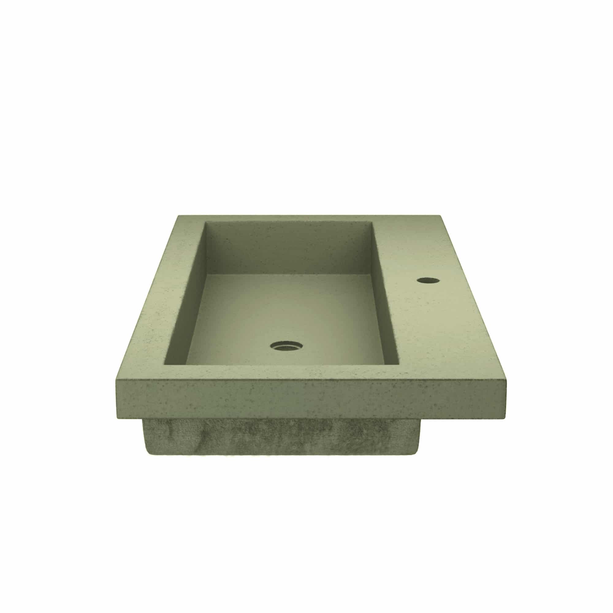 Native Trails Trough 36" x 19" Rectangle Drop In NativeStone Concrete ADA Bathroom Sink, Sage, NSL3619-G Product Image