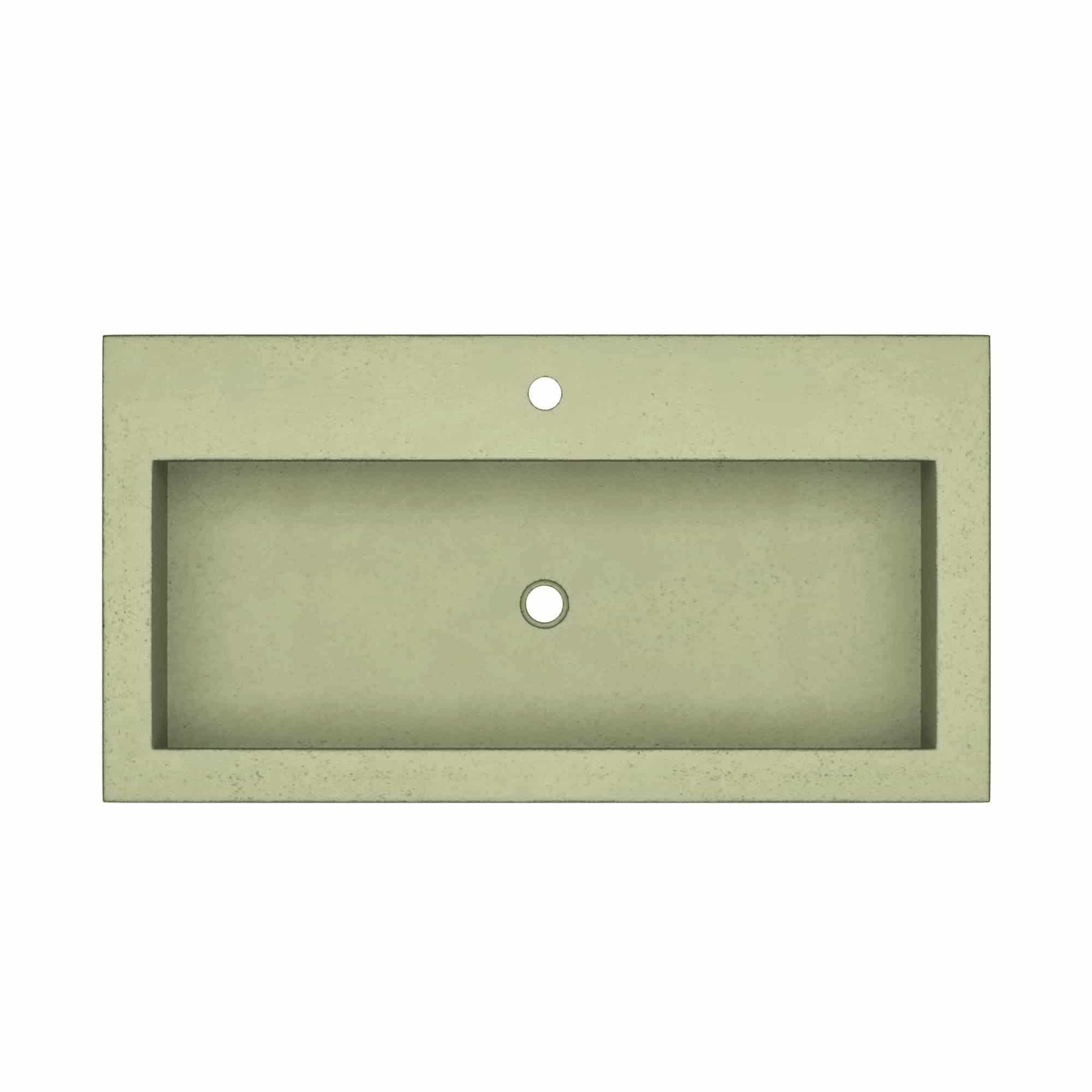 Native Trails Trough 36" x 19" Rectangle Drop In NativeStone Concrete ADA Bathroom Sink, Sage, NSL3619-G Product Image