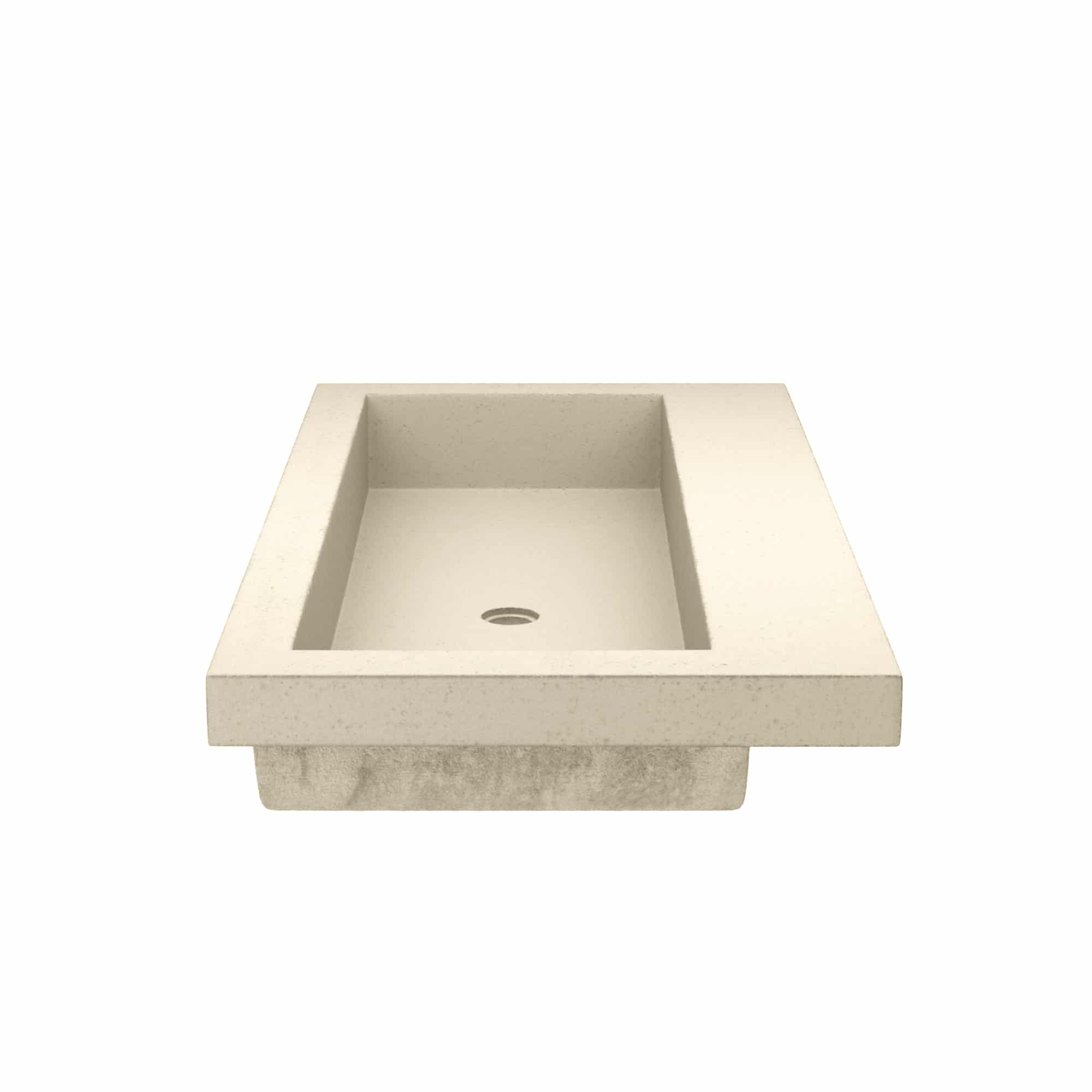 Native Trails Trough 36" x 19" Rectangle Drop In NativeStone Concrete ADA Bathroom Sink, Sand, NSL3619-DX Product Image