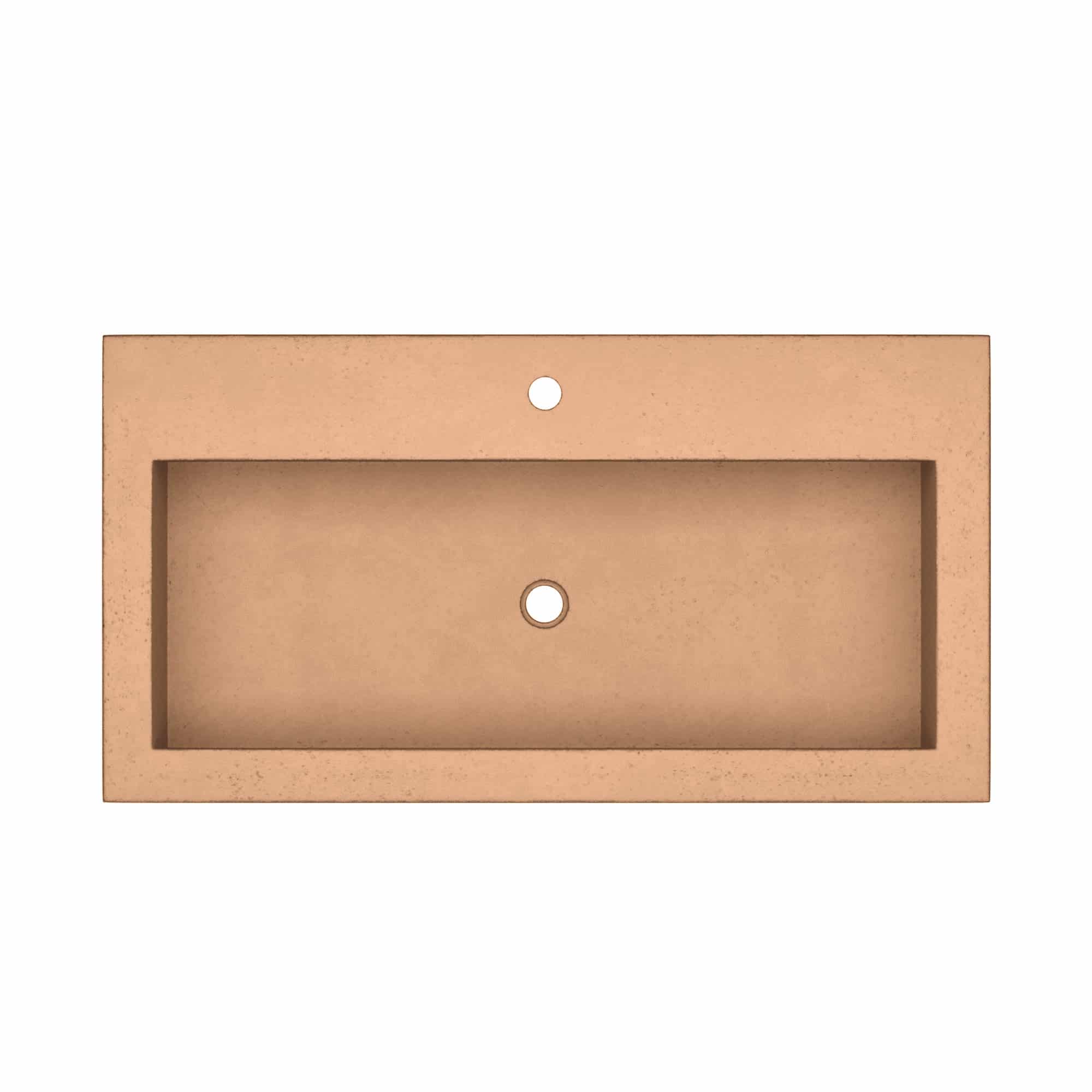 Native Trails Trough 36" x 19" Rectangle Drop In NativeStone Concrete ADA Bathroom Sink, Terracotta, NSL3619-T Product Image