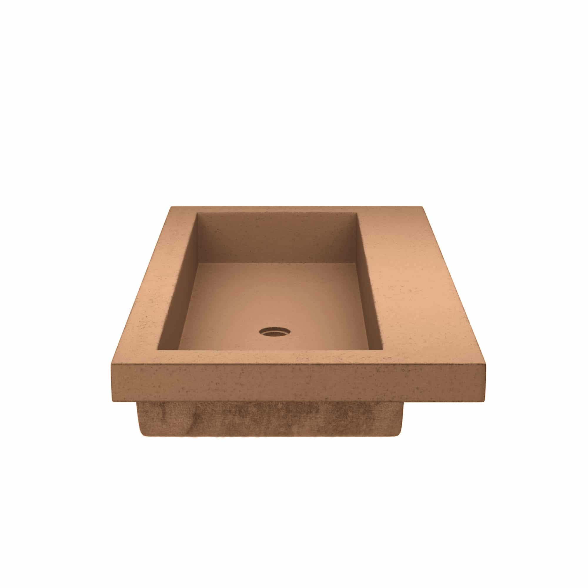 Native Trails Trough 36" x 19" Rectangle Drop In NativeStone Concrete ADA Bathroom Sink, Terracotta, NSL3619-TX Product Image