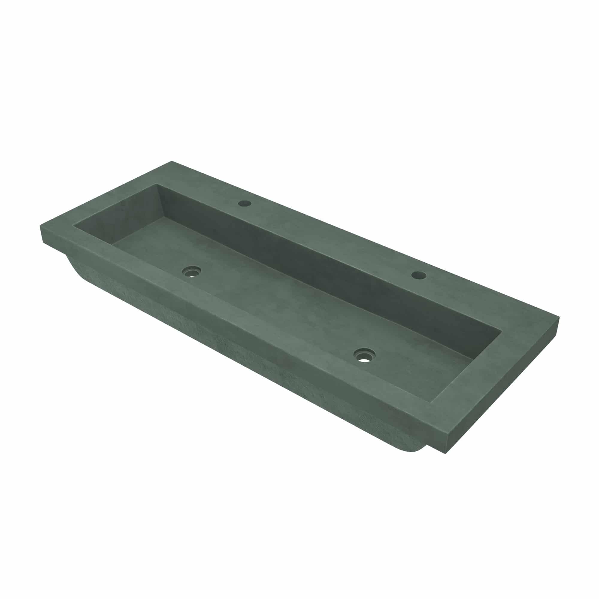 Native Trails Trough 48" x 19" Rectangle Drop In NativeStone Concrete ADA Bathroom Sink, Forest, NSL4819-F Product Image