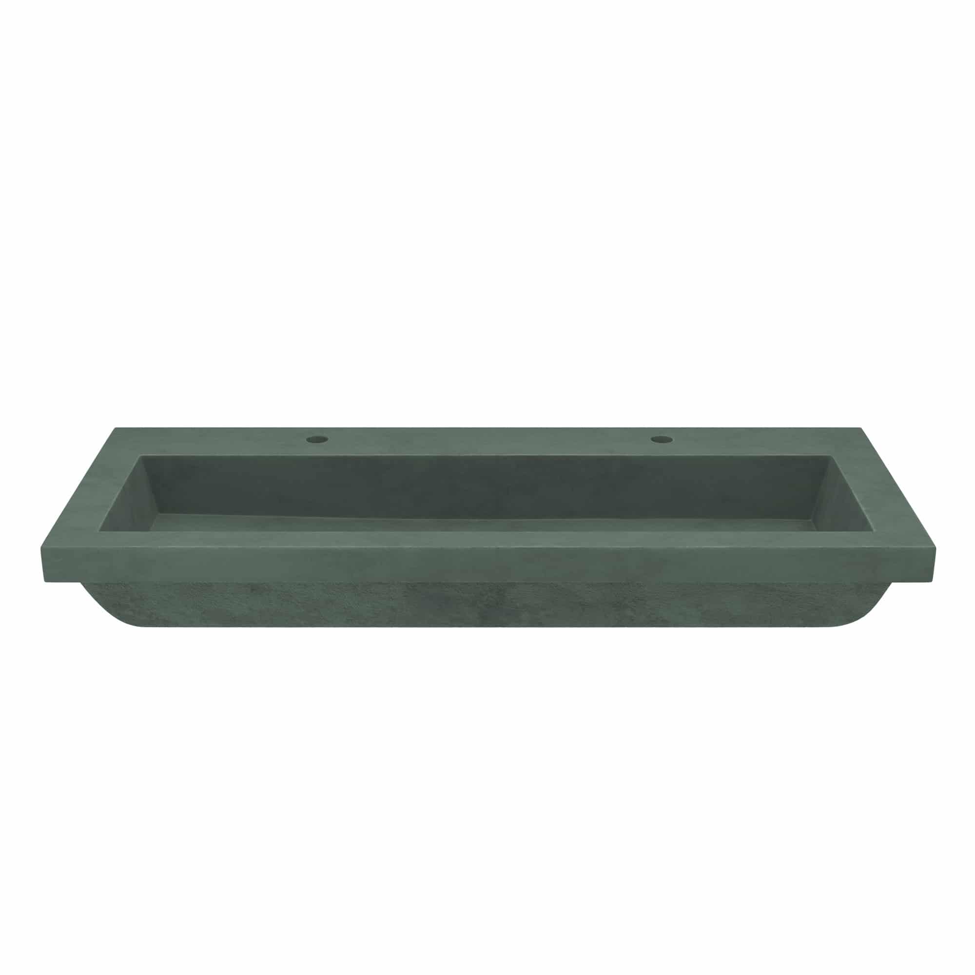 Native Trails Trough 48" x 19" Rectangle Drop In NativeStone Concrete ADA Bathroom Sink, Forest, NSL4819-F
