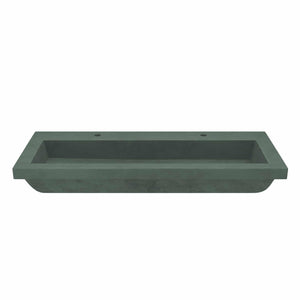 Native Trails Trough 48" x 19" Rectangle Drop In NativeStone Concrete ADA Bathroom Sink, Forest, NSL4819-F
