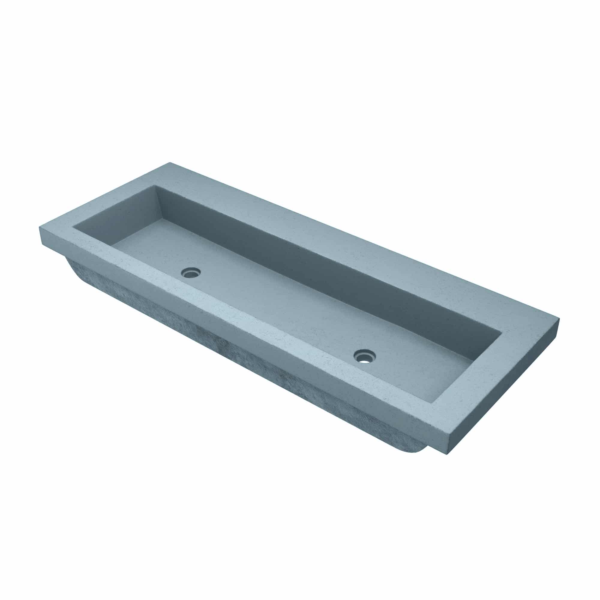 Native Trails Trough 4819 48" x 19" Drop In NativeStone Concrete ADA Bathroom Sink, Ocean, NSL4819-OX