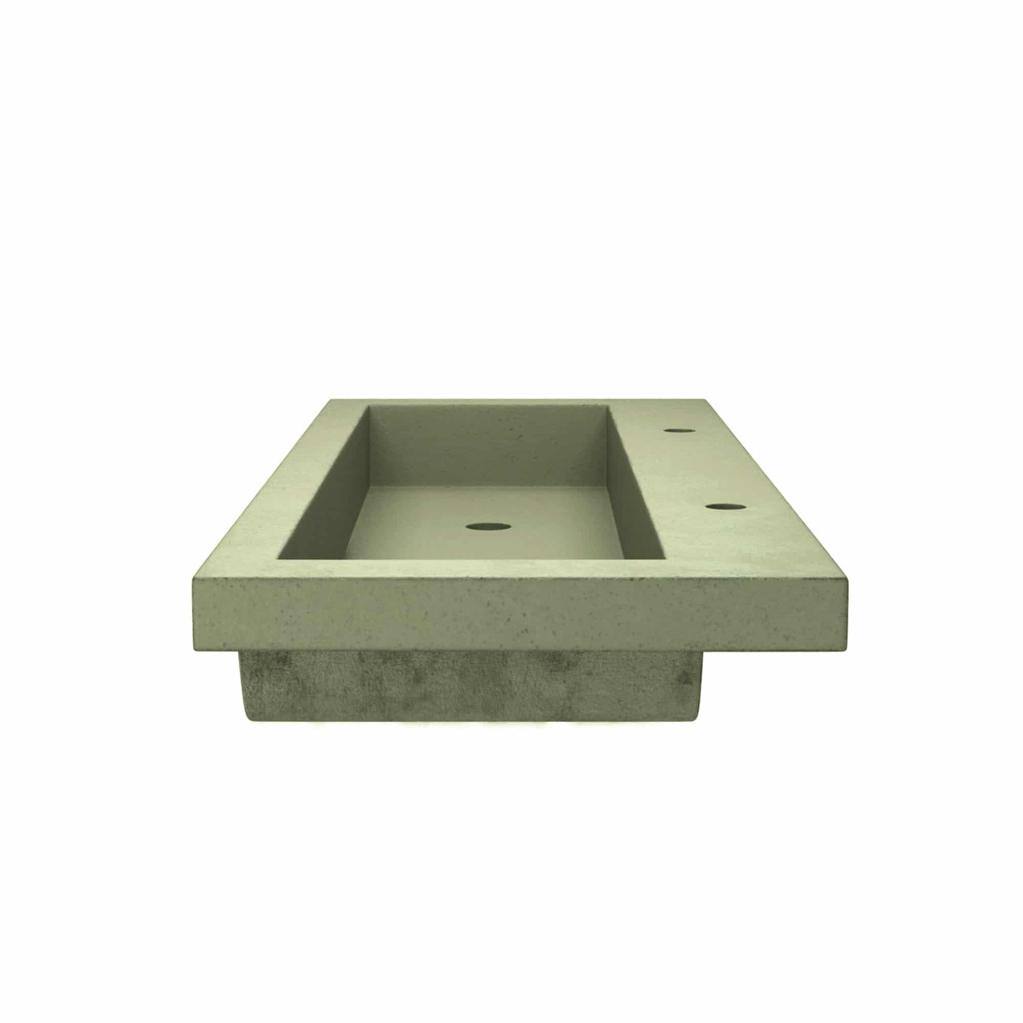 Native Trails Trough 48" x 19" Rectangle Drop In NativeStone Concrete ADA Bathroom Sink, Sage, NSL4819-G Product Image