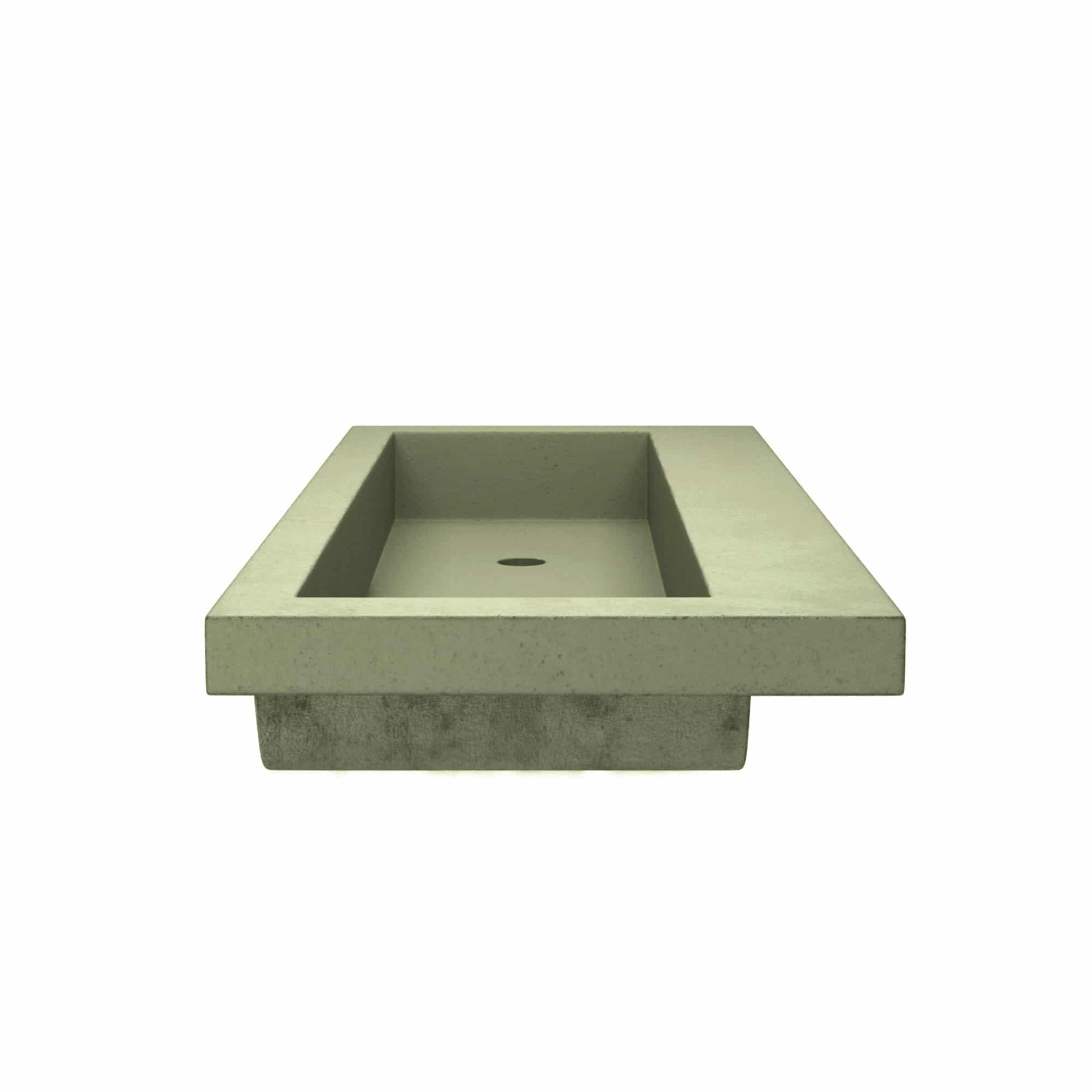Native Trails Trough 48" x 19" Rectangle Drop In NativeStone Concrete ADA Bathroom Sink, Sage, NSL4819-GX Product Image