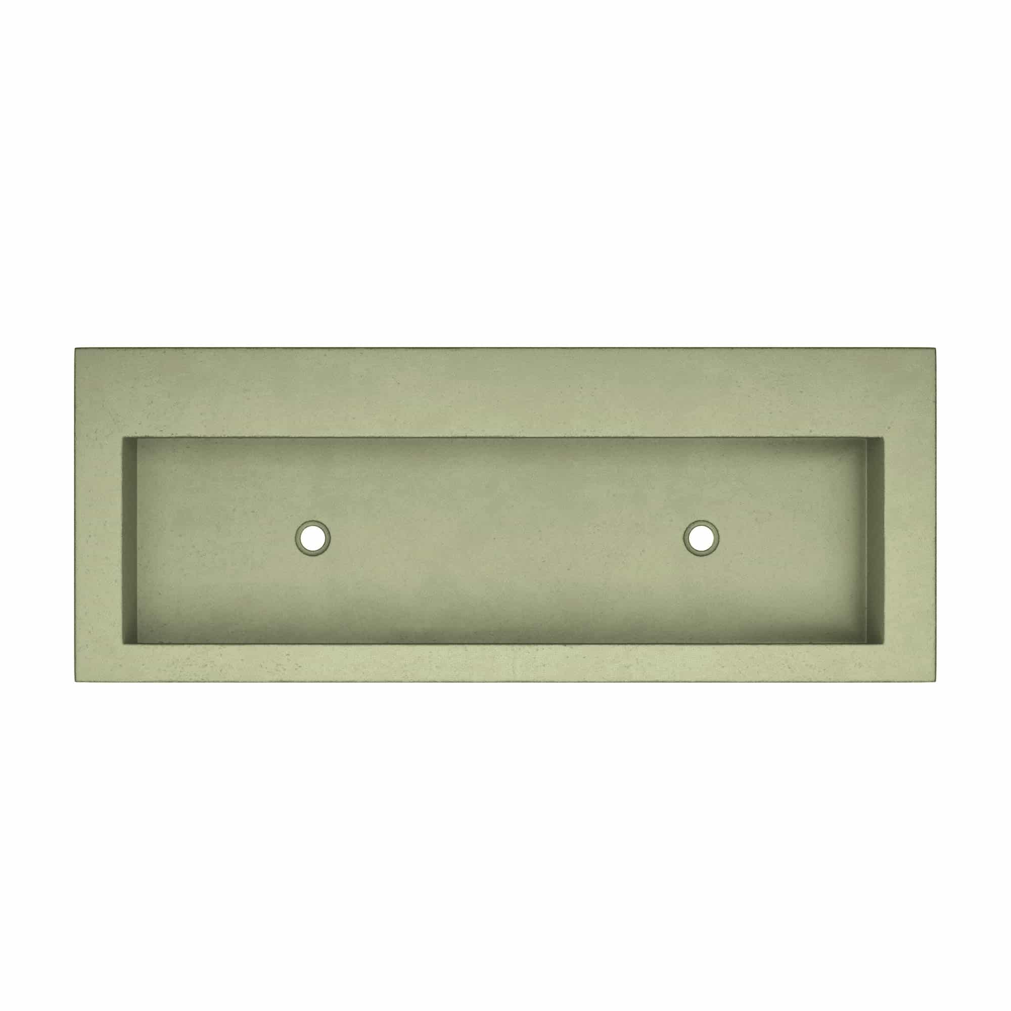 Native Trails Trough 48" x 19" Rectangle Drop In NativeStone Concrete ADA Bathroom Sink, Sage, NSL4819-GX Product Image
