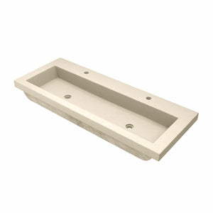 Native Trails Trough 48" x 19" Rectangle Drop In NativeStone Concrete ADA Bathroom Sink, Sand, NSL4819-D