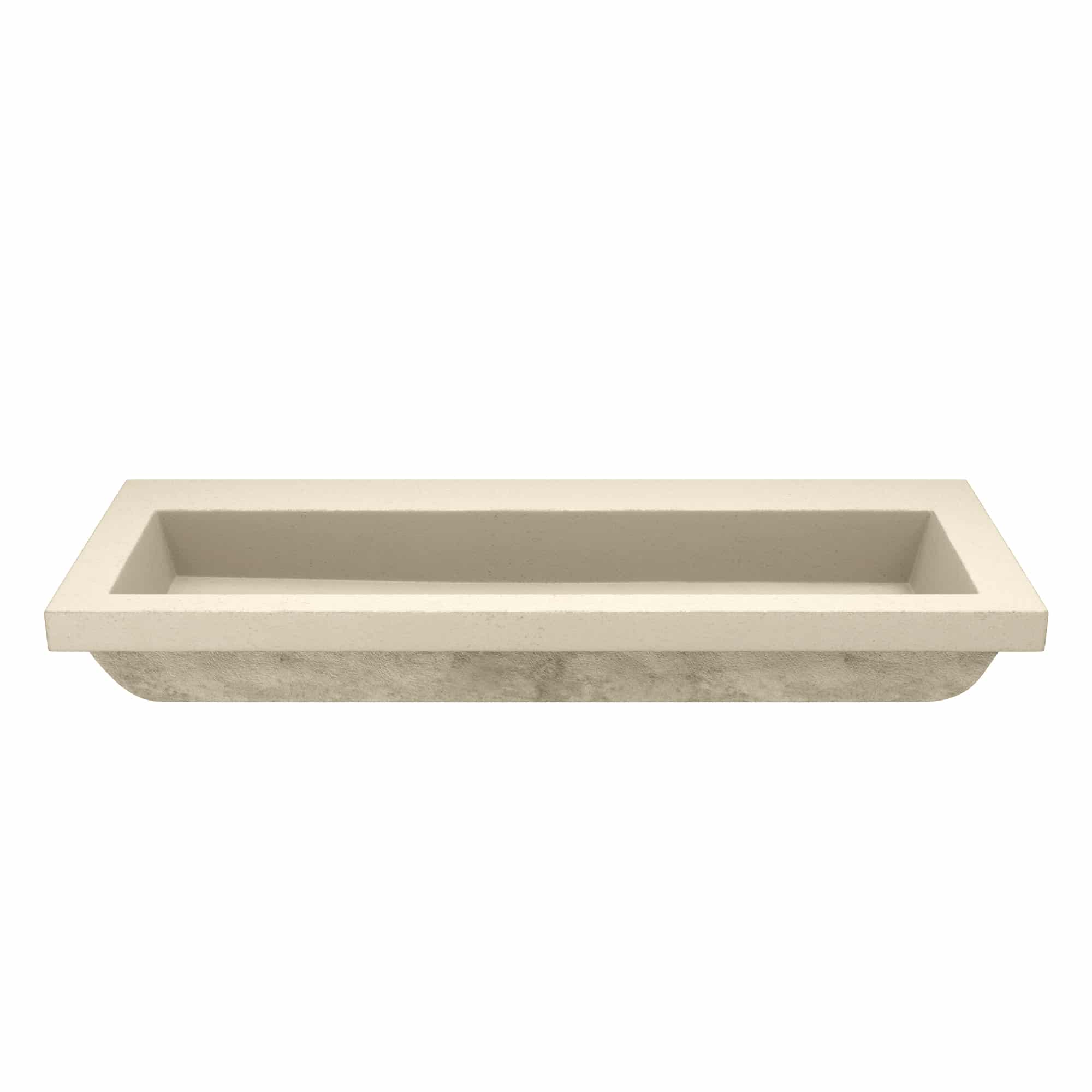 Native Trails Trough 48" x 19" Rectangle Drop In NativeStone Concrete ADA Bathroom Sink, Sand, NSL4819-DX Product Image