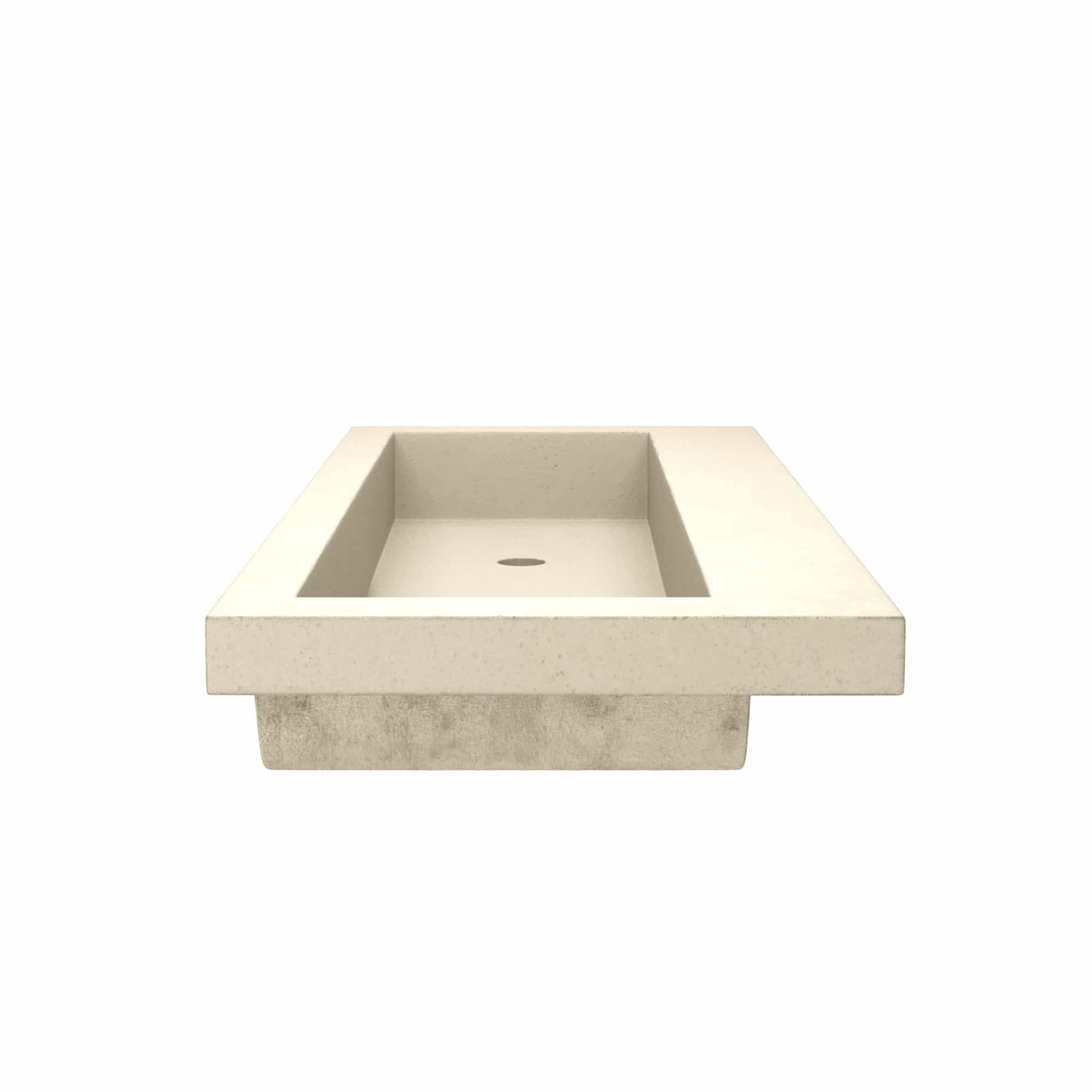 Native Trails Trough 48" x 19" Rectangle Drop In NativeStone Concrete ADA Bathroom Sink, Sand, NSL4819-DX Product Image