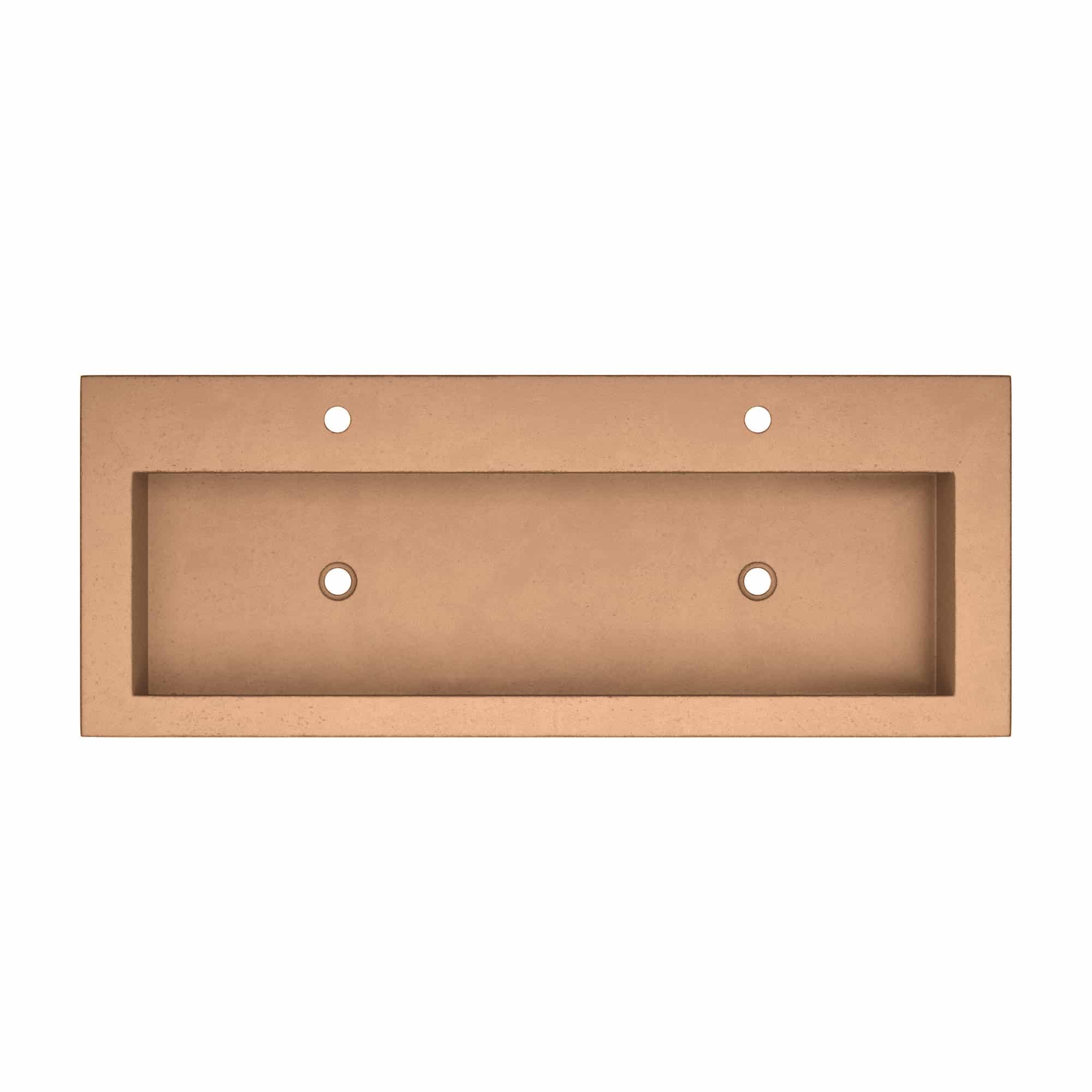 Native Trails Trough 48" x 19" Rectangle Drop In NativeStone Concrete ADA Bathroom Sink, Terracotta, NSL4819-T Product Image