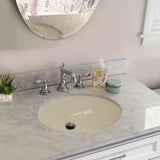 Nantucket Sinks Great Point 17" Ceramic Bathroom Sink, Bisque, UM-15x12-B