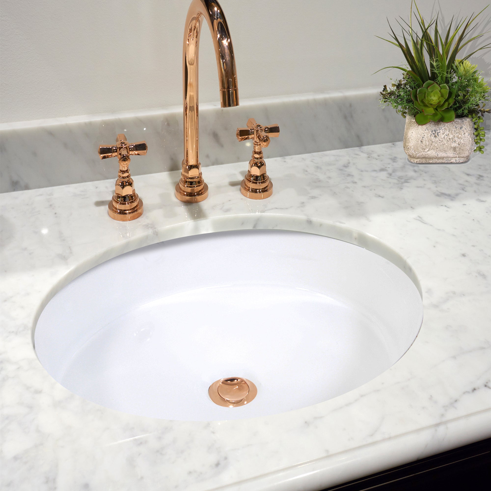 Nantucket Sinks Great Point 19" Ceramic Bathroom Sink, White, UM-16CW