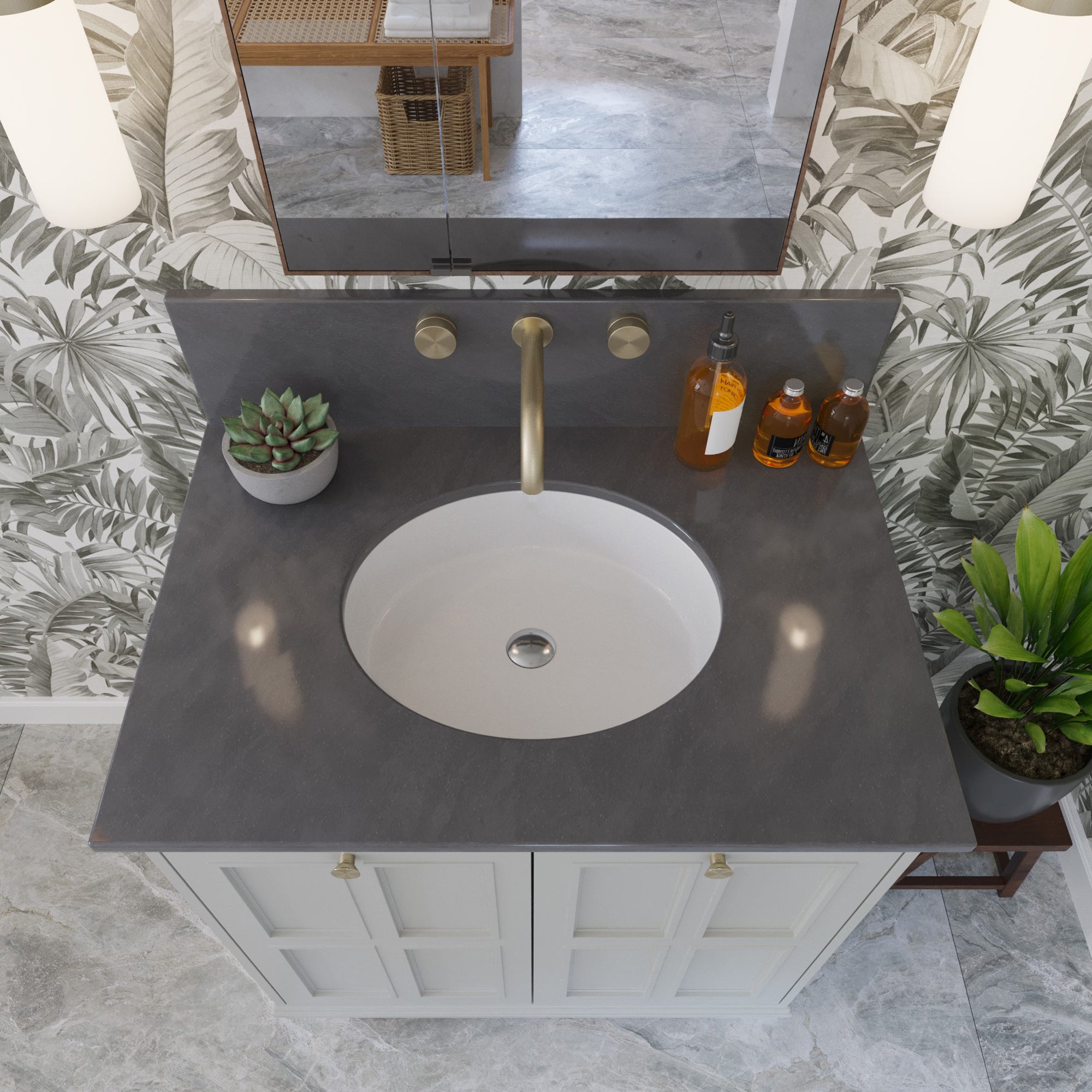 Nantucket Sinks Great Point 19" Ceramic Bathroom Sink, White, UM-16CW