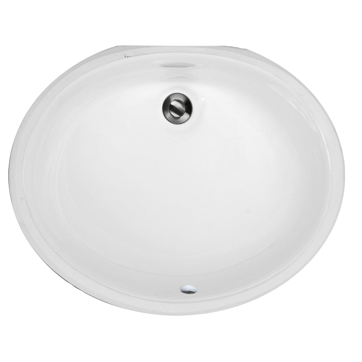 Nantucket Sinks Great Point 19" Ceramic Bathroom Sink, White, UM-17x14-W-K
