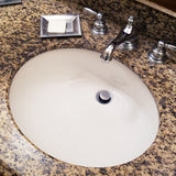 Nantucket Sinks Great Point 19" Ceramic Bathroom Sink, White, UM-17x14-W-K
