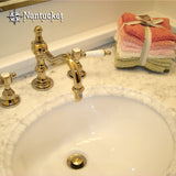 Nantucket Sinks Great Point 19" Ceramic Bathroom Sink, White, UM-17x14-W-K