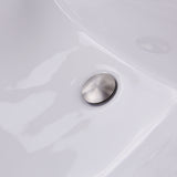Nantucket Sinks Great Point 20" Ceramic Bathroom Sink, White, UM-18x13-W