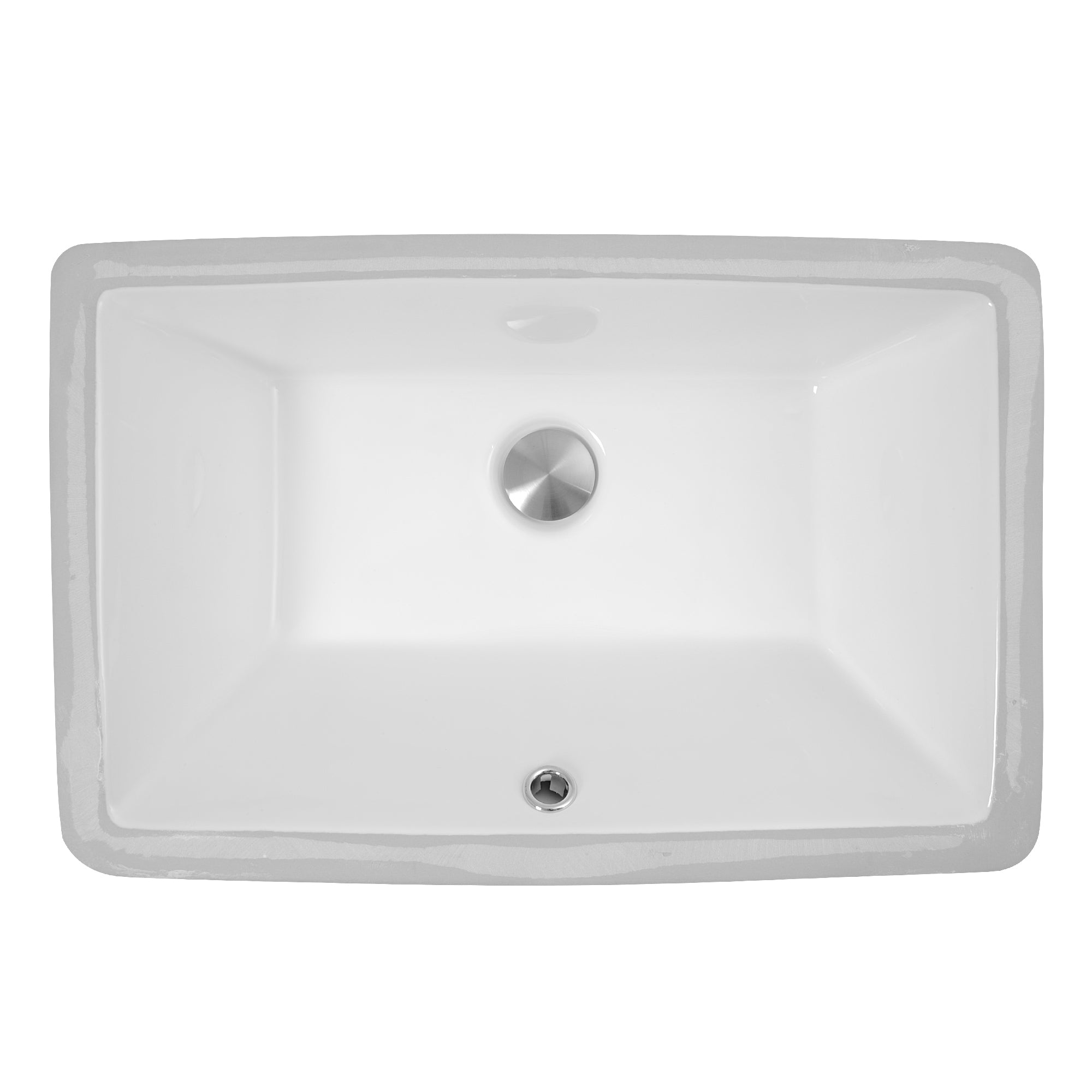Nantucket Sinks Great Point 21" Ceramic Bathroom Sink, White, UM-19x11-W