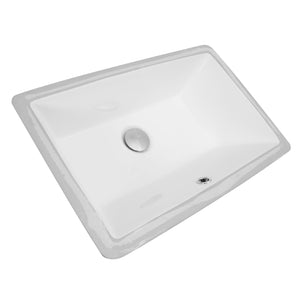 Alternate Image for Nantucket Sinks Great Point 21" Ceramic Bathroom Sink, White, UM-19x11-W