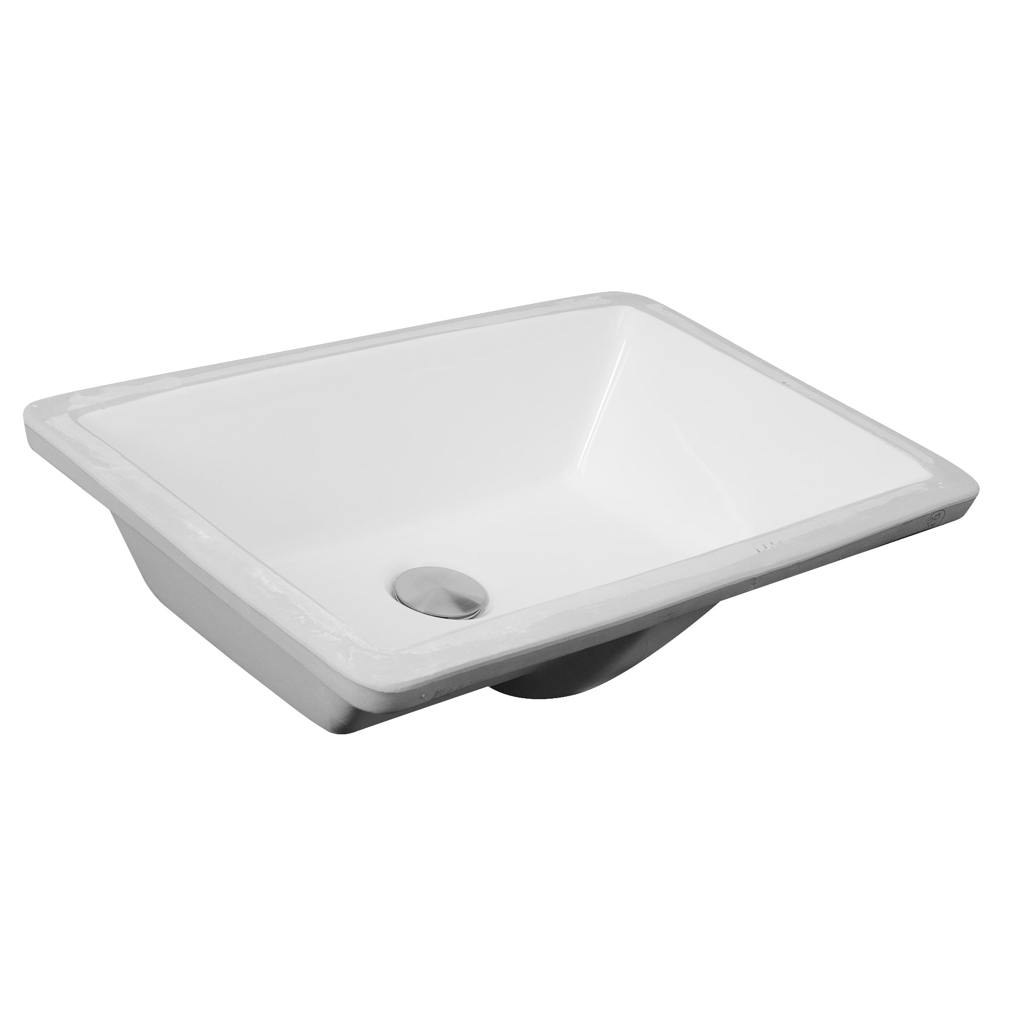 Nantucket Sinks Great Point 21" Ceramic Bathroom Sink, White, UM-19x11-W