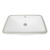 Nantucket Sinks Great Point 24" Ceramic Bathroom Sink, White, UM-2112-W