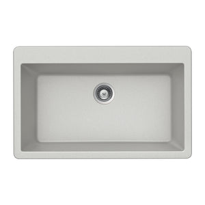 Alternate Image for Houzer Quartztone 33 inch Thunder Granite Composite Topmount Single Bowl Kitchen Sink, V-100 Thunder