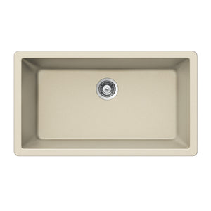 Alternate Image for Houzer Quartztone 33 inch Linen Granite Composite Undermount Single Bowl Kitchen Sink - V-100U LINEN