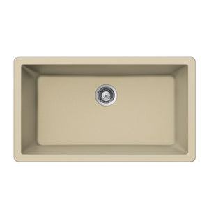 Alternate Image for Houzer Quartztone 33 inch Mocha Granite Composite Undermount Single Bowl Kitchen Sink - V-100U SAND