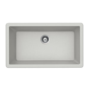Alternate Image for Houzer Quartztone 33 inch Thunder Granite Composite Undermount Single Bowl Kitchen Sink - V-100U THUNDER
