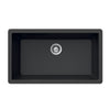 Houzer Quartztone 33 inch Midnite Granite Composite Undermount Single Bowl Kitchen Sink - V-300U MIDNITE