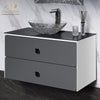 MaestroBath Serenita Modern Bathroom Vanity, White and Silver, 40