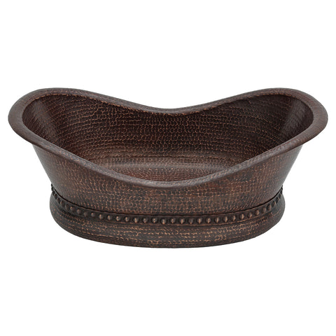 Main Image of Premier Copper Products 20" Copper Bathroom Sink, Oil Rubbed Bronze, VBT20DB