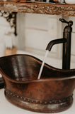 Installation Image of Premier Copper Products 20" Copper Bathroom Sink, Oil Rubbed Bronze, VBT20DB