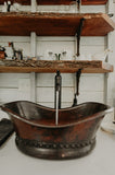 Installation Image of Premier Copper Products 20" Copper Bathroom Sink, Oil Rubbed Bronze, VBT20DB