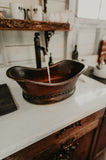 Installation Image of Premier Copper Products 20" Copper Bathroom Sink, Oil Rubbed Bronze, VBT20DB