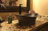 Installation Image of Premier Copper Products 20" Copper Bathroom Sink, Oil Rubbed Bronze, VBT20DB