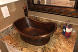 Installation Image of Premier Copper Products 20" Copper Bathroom Sink, Oil Rubbed Bronze, VBT20DB