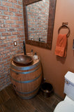 Installation Image of Premier Copper Products 17" Oval Copper  Bathroom Sink, Oil Rubbed Bronze, VO17SKDB