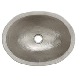 Alternative View of Premier Copper Products 17" Oval Copper  Bathroom Sink, Nickel, VO17SKEN