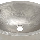 Alternative View of Premier Copper Products 17" Oval Copper  Bathroom Sink, Nickel, VO17SKEN