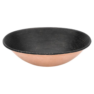 Alternate Image for Premier Copper Products 17" x 12" Oval Vessel - Above Counter Copper Bathroom Sink, Glazed Black, 17 Gauge, VO17WBLK
