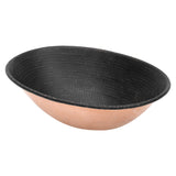 Premier Copper Products 17" x 12" Oval Vessel - Above Counter Copper Bathroom Sink, Glazed Black, 17 Gauge, VO17WBLK