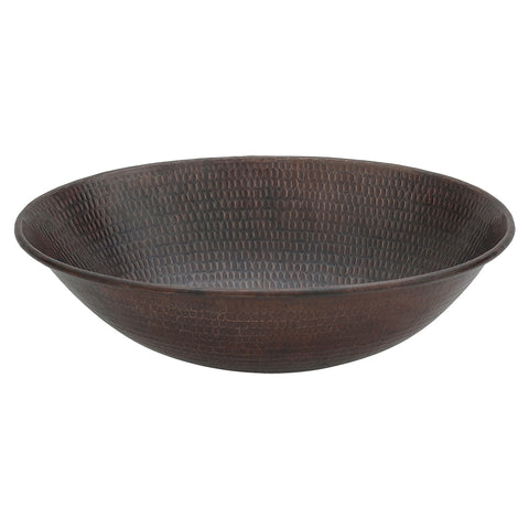 Main Image of Premier Copper Products 17" Oval Copper Bathroom Sink, Oil Rubbed Bronze, VO17WDB