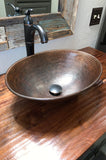 Installation Image of Premier Copper Products 17" Oval Copper Bathroom Sink, Oil Rubbed Bronze, VO17WDB